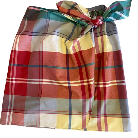 Ralph Lauren Dresses & Skirts - Ralph Lauren Country Rare Vintage plaid wrap around mini skirt Med.